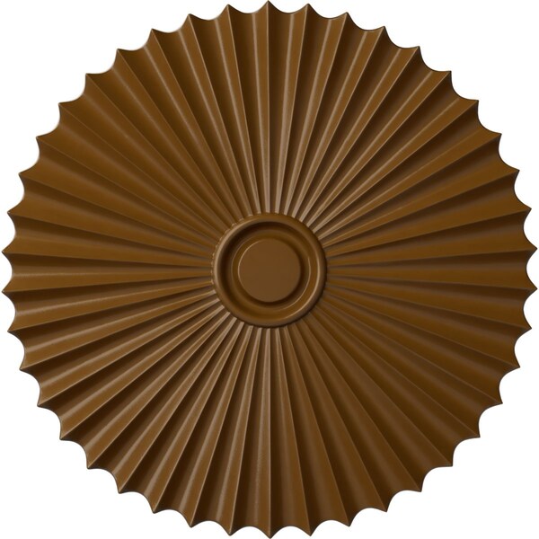Ekena Millwork Shakuras Ceiling Medallion (For Canopies up to 5 3/4"), Hand-Painted Smokey Topaz, 33 7/8"OD x 2"P CM34SHSTF - main